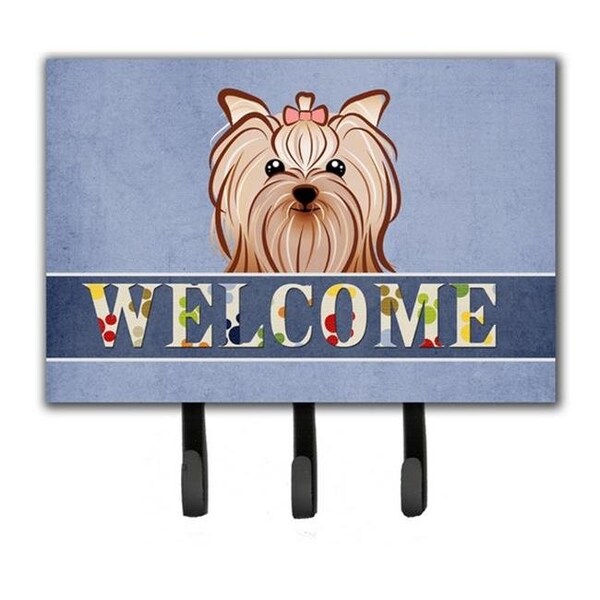 Carolines Treasures Carolines Treasures BB1390TH68 Yorkie Yorkishire Terrier Welcome Leash & Key Holder BB1390TH68 - main